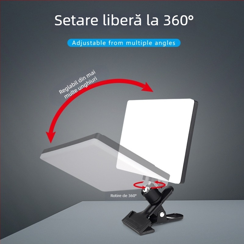 Lumină LED de umplere cu putere 10–50W, alimentare de 5V și trei temperaturi de culoare