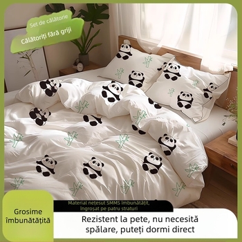 Set de cearșafuri de unică folosință, patru piese, material nețesut imprimat, pentru saloane de înfrumusețare