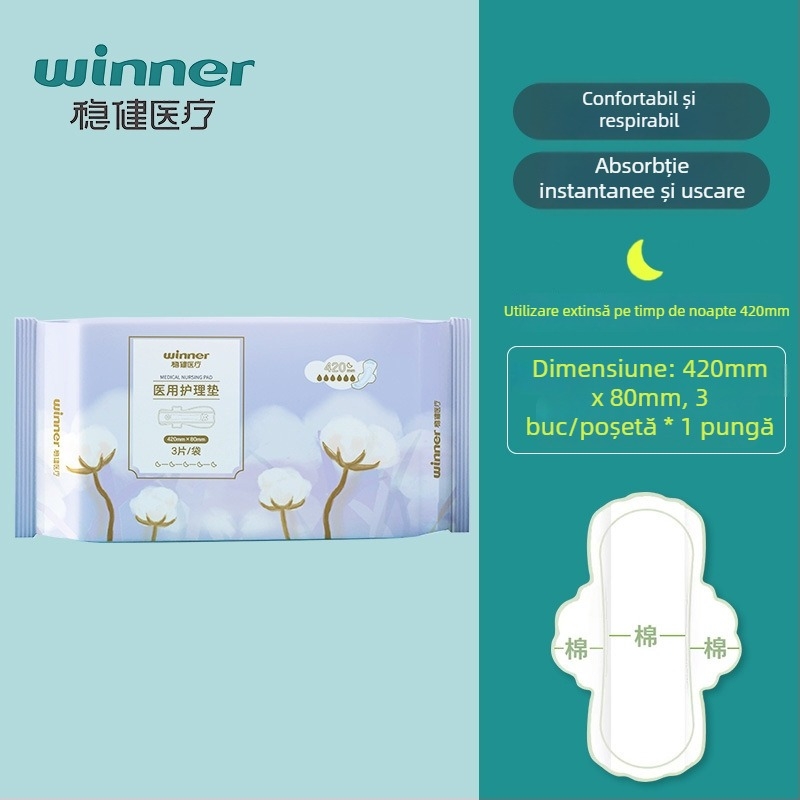 Pad de îngrijire medical | bumbac, respirabil | utilizare ziua și noaptea | durată de valabilitate 3 ani | Brand: Winner/steady | Aprobare: Hubei 20162142268