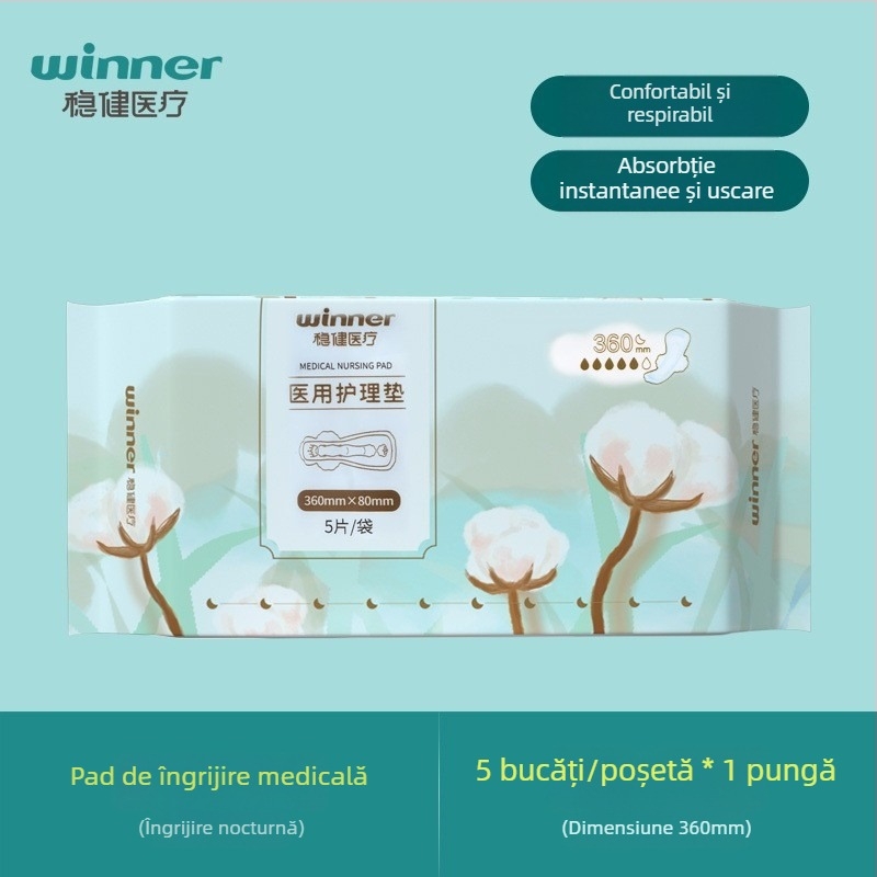 Pad de îngrijire medical | bumbac, respirabil | utilizare ziua și noaptea | durată de valabilitate 3 ani | Brand: Winner/steady | Aprobare: Hubei 20162142268