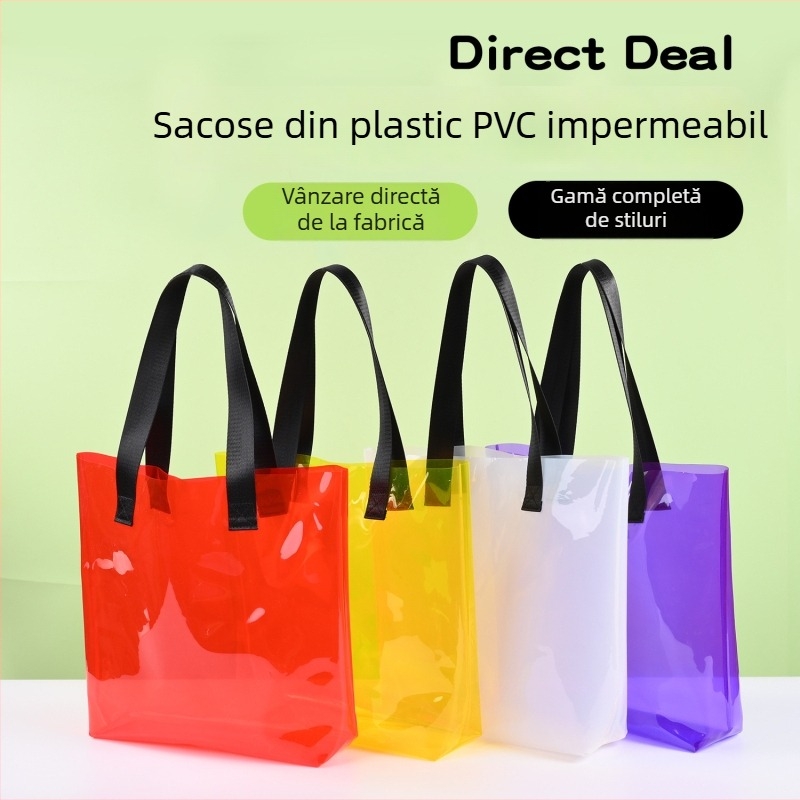 Geantă din PVC transparent tip jelly pentru ambalarea vinului și a băuturilor, grosime dublă, personalizabilă, marcă Youyang