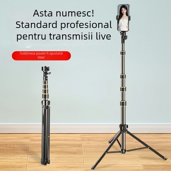 Junrun trepied pentru telefon mobil și tabletă, aliaj de aluminiu, 5 secțiuni, 3D gimbal PTZ, sarcină 2-5 kg