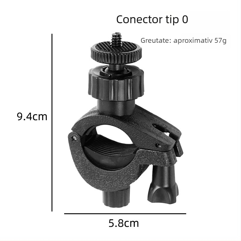 Suport universal pentru telefon mobil pentru transmisiuni live, cu țeavă rotundă, clemă retractabilă puternică și clemă de extindere | ABS plastic, sarcină de până la 5 kg