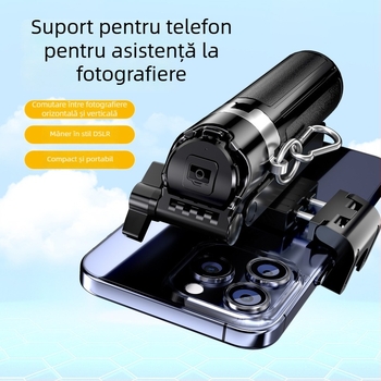 Monopod pentru selfie M1 Mini, extensibil, Bluetooth, stabilizare anti-vibrații, iluminare auxiliară, suport de masă pentru streaming