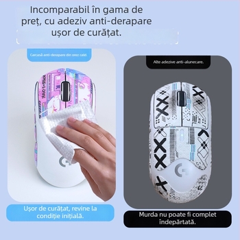 Banda antiderapantă din silicon Warm Rice pentru mouse-ul Logitech G502 — material silicon, proces de stampare metalică, mod de procesare: mapare personalizată, suport instalare pe o singură bucată