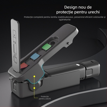 Carcasă de protecție DJI Pocket3 cu capac pentru obiectiv și protecție magnetică (Model: DJI Pocket3; Compatibil cu: DJI Pocket3; Material: PVC; Tipărire logo: Suportat; Brand privat autorizat: Da)