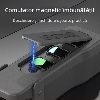 Carcasă de protecție DJI Pocket3 cu capac pentru obiectiv și protecție magnetică (Model: DJI Pocket3; Compatibil cu: DJI Pocket3; Material: PVC; Tipărire logo: Suportat; Brand privat autorizat: Da)