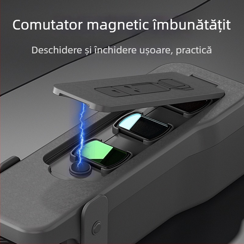 Carcasă de protecție DJI Pocket3 cu capac pentru obiectiv și protecție magnetică (Model: DJI Pocket3; Compatibil cu: DJI Pocket3; Material: PVC; Tipărire logo: Suportat; Brand privat autorizat: Da)