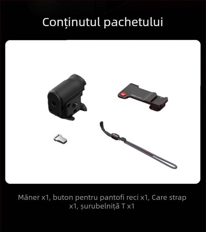 Telesin cușcă din aliaj de aluminiu cu set de mânere pentru DJI Action 3/4/5, fotografie de stradă