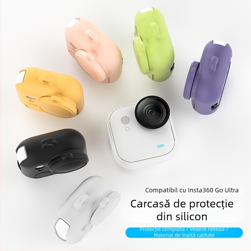 Carcasă silicon Shadowstone go ultra pentru Insta360 Go Ultra – capac obiectiv, accesorii, protecție anti-cădere, marcă Shi qiu, model Shadowstone go ultra, în stoc disponibil