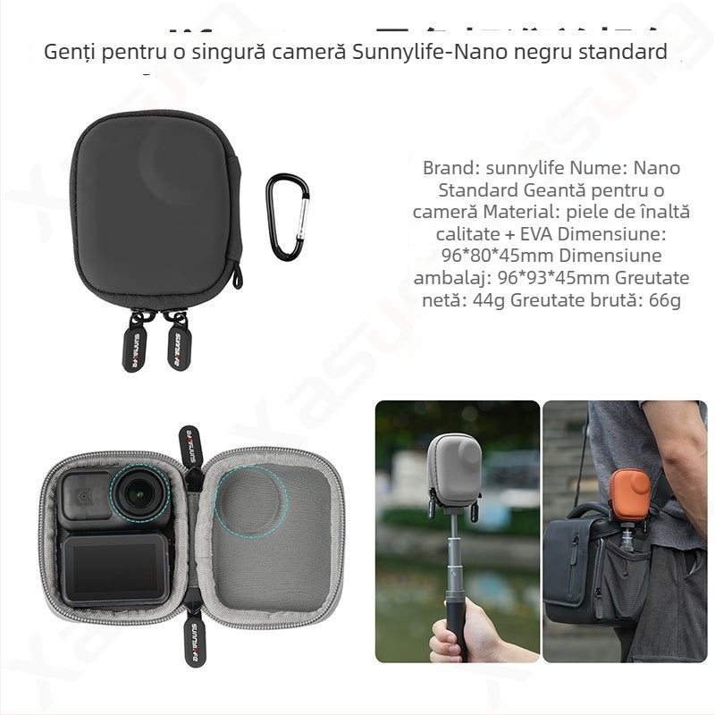Geantă de depozitare din piele Sunnylife On-b0101 pentru DJI Osmo Nano – compatibilă cu NANO, în stoc, set complet
