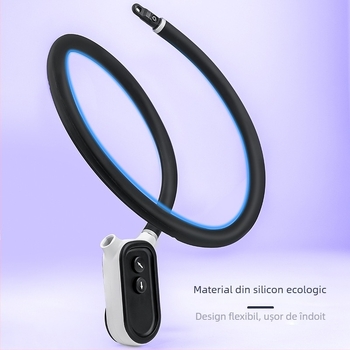 PJ-11 Suport pentru gât pentru camere de acțiune, din silicon, universal compatibil GoPro, DJI Action 4/5/6, Yi