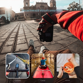 PJ-11 Suport pentru gât pentru camere de acțiune, din silicon, universal compatibil GoPro, DJI Action 4/5/6, Yi