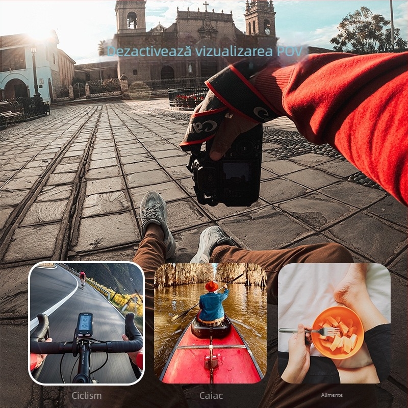 PJ-11 Suport pentru gât pentru camere de acțiune, din silicon, universal compatibil GoPro, DJI Action 4/5/6, Yi