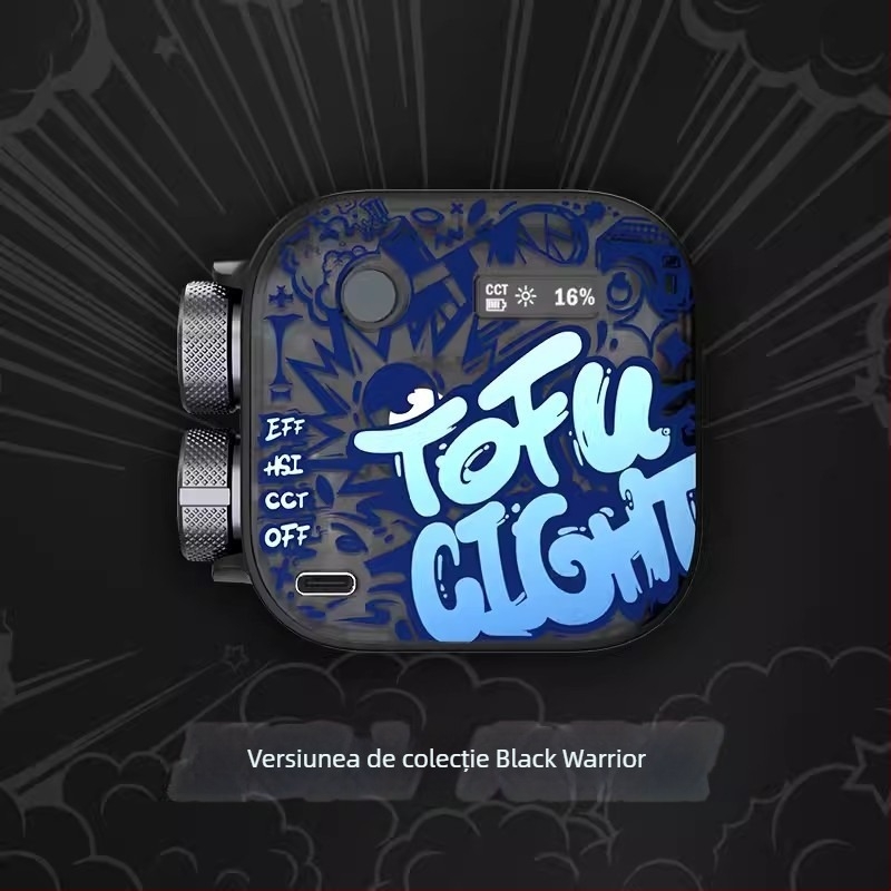 Stander Tofu Lampa RGB – Lumină de umplere de buzunar pentru desktop, streaming și fotografierea fețelor – 6W, 2500–9900K, Reglabilă luminozitate, Reglabilă temperatură de culoare