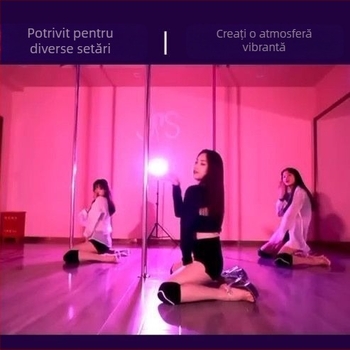 Lumină ambientală RGB pentru streaming live în studio – alimentare AC, montare pe perete, fără control inteligent