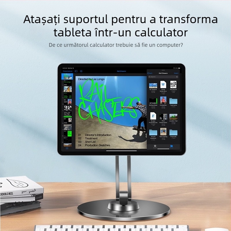 Xinlu P74 suport magnetic pentru iPad, bază pentru tabletă cu rotație la 360°, compatibil cu iPad, iPhone și iPod touch 2–4, greutate 520 g