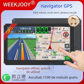 Navigator GPS All-in-One pentru mașină și camion, hărți Kailide offline, input prin scriere, navigare vocală, hartă 3D, WinCE OS