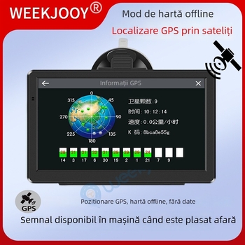 Navigator GPS All-in-One pentru mașină și camion, hărți Kailide offline, input prin scriere, navigare vocală, hartă 3D, WinCE OS