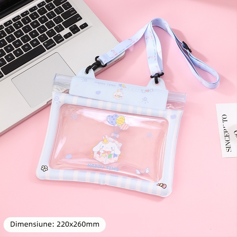 Geantă impermeabilă de talie pentru telefon cu cameră de aer și depozitare sigilată în trei straturi, PVC material, capacitate mare; potrivită pentru înot, drumeții, scufundări, rafting și călătorii.