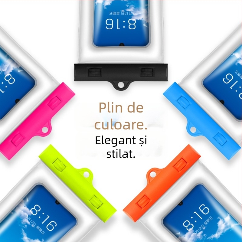 Geantă TPU impermeabilă pentru telefon, pentru înot și parcuri acvatice, husă plutitoare gonflabilă