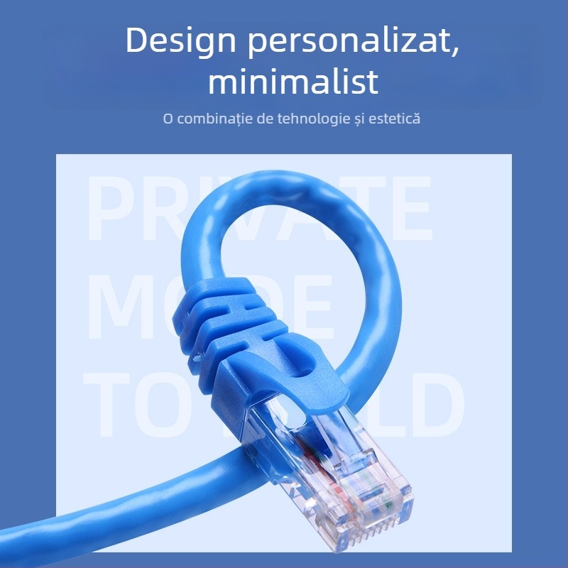 Cablé de rețea Cat6 RJ-45, pereche răsucită, 1 Gbps, cupru OFC în înveliș PVC