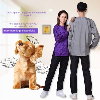 Halat pentru îngrijire animale de compa​nie – mâneci lungi, impermeabil la apă, respirabil (Brand: otter; Material: in; Importat: Nu; Origine: Altă)