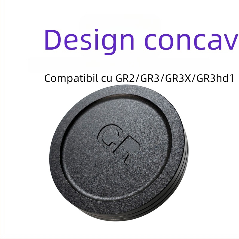 Capac obiectiv Ricoh GR, aliaj aluminiu, protecție împotriva prafului prin apăsare, baionetă 58 mm, GR2/GR3/GR3X/GR4