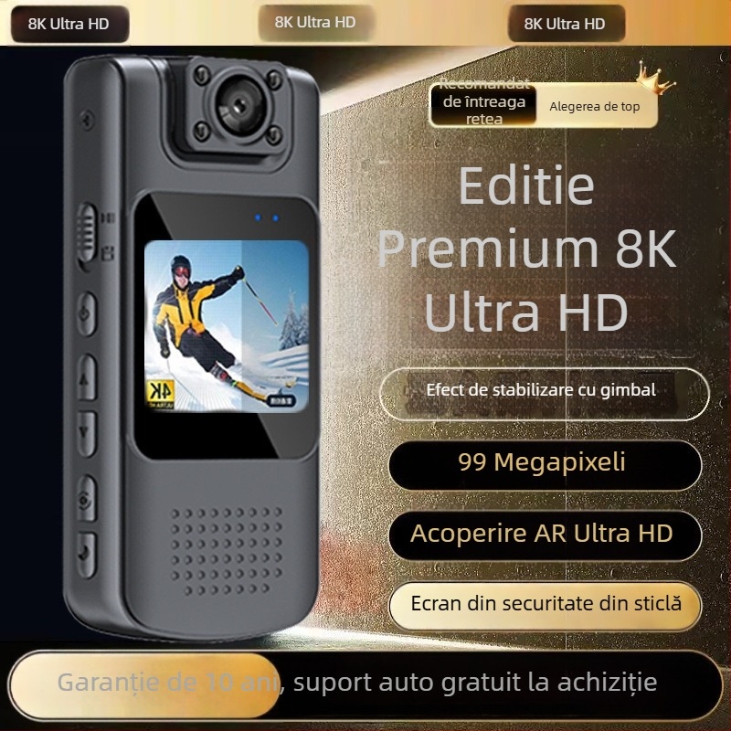 Recorder portabil de video cu Wi-Fi, 8K Ultra-Definiție, previzualizare în timp real și înregistrare