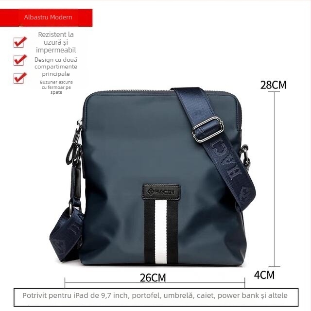 Geantă de piept pentru bărbați - țesătură Oxford, impermeabilă, model 8203, Dusen Kangaroo