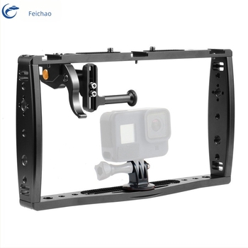 FEICHAO Suport dublu pentru GoPro/DSLR/telefoane – aliaj de aluminiu, sarcină maximă 2–5 kg