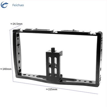 FEICHAO Suport dublu pentru GoPro/DSLR/telefoane – aliaj de aluminiu, sarcină maximă 2–5 kg