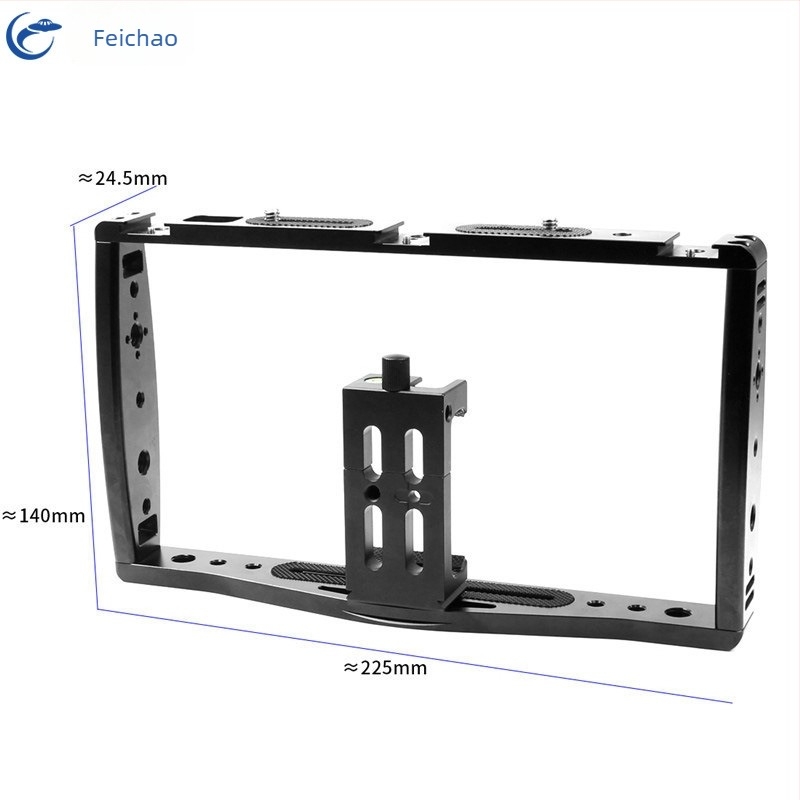 FEICHAO Suport dublu pentru GoPro/DSLR/telefoane – aliaj de aluminiu, sarcină maximă 2–5 kg