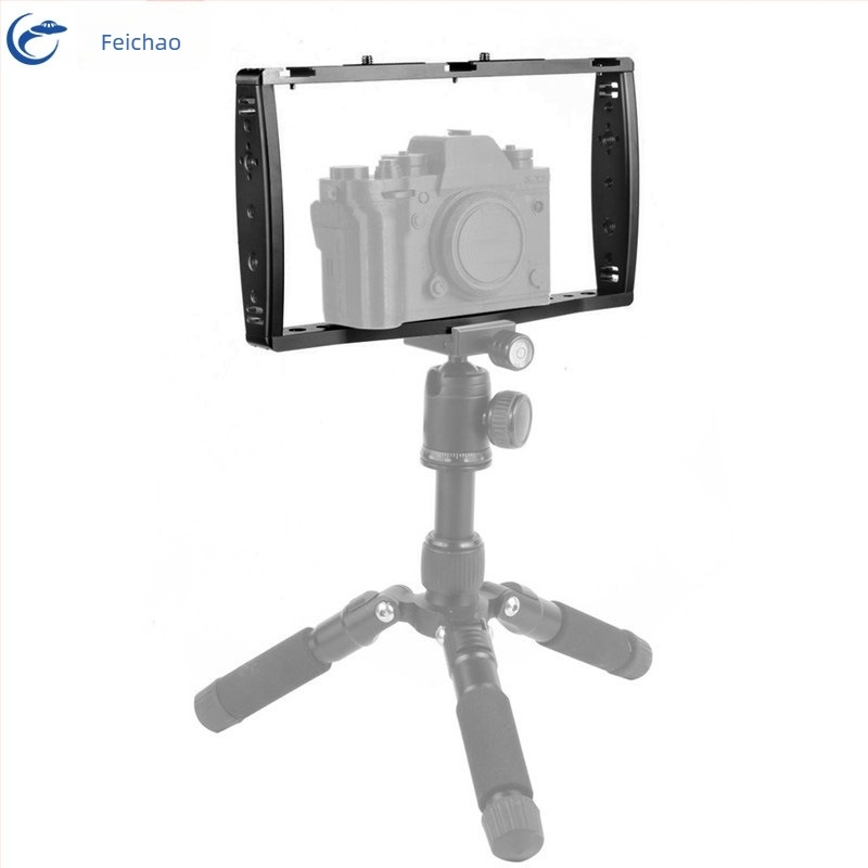 FEICHAO Suport dublu pentru GoPro/DSLR/telefoane – aliaj de aluminiu, sarcină maximă 2–5 kg