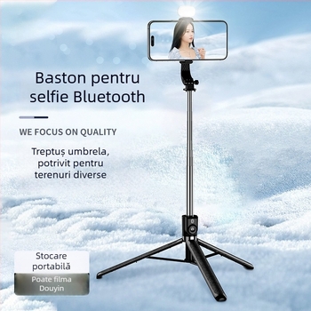Z6S Stativ selfie din oțel inoxidabil, Bluetooth, telecomandă inclusă, suport pentru personalizare