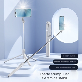 Z6S Stativ selfie din oțel inoxidabil, Bluetooth, telecomandă inclusă, suport pentru personalizare