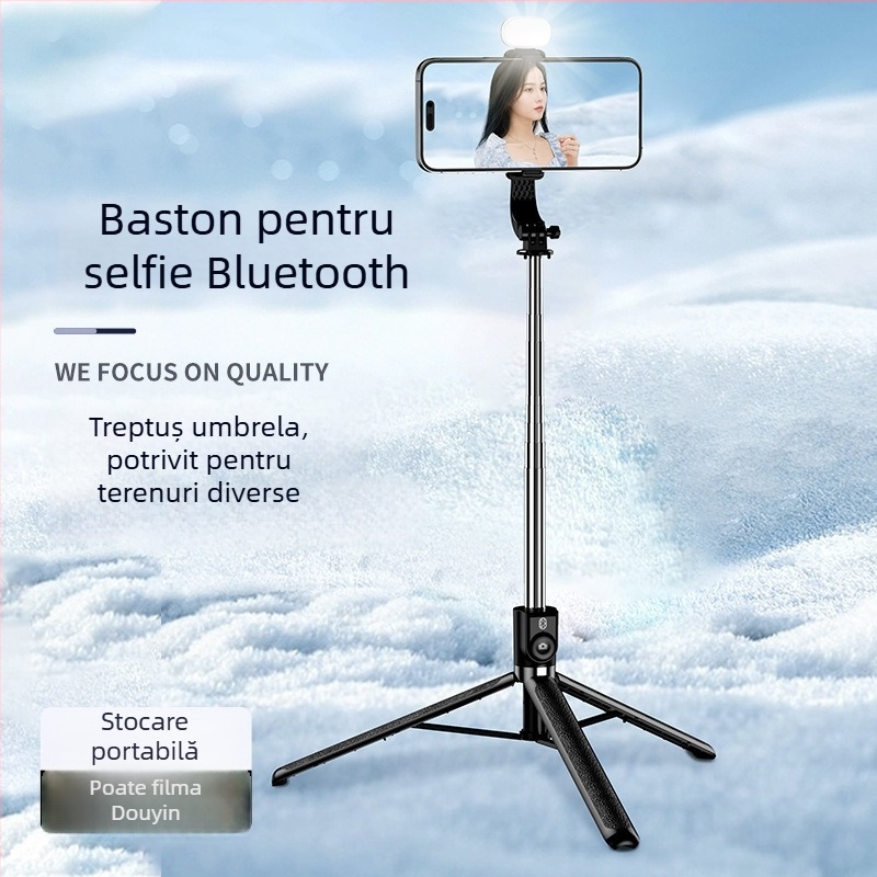 Z6S Stativ selfie din oțel inoxidabil, Bluetooth, telecomandă inclusă, suport pentru personalizare