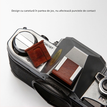 Capac din lemn pentru hot shoe Fuji camere (XH2, XT5, X100VI, XT30, XT4, XS20, XT50, XM5, XE4) – prelucrare OEM; ambalaj: pungă Ziplock, pungă cu bule, cutie