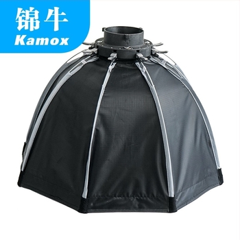 Kamox set foto, octagonal soft light box cu LED 55/65/90 cm, structură metalică