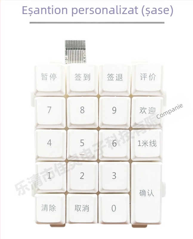 Tastatură numerică, 17/19 taste, conectare prin cablu, ABS plastic, nu este rezistentă la apă