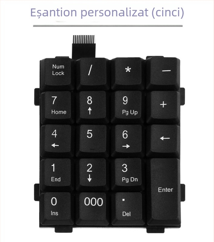 Tastatură numerică, 17/19 taste, conectare prin cablu, ABS plastic, nu este rezistentă la apă