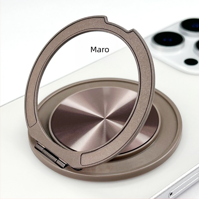 Suport pentru telefon cu rotire de 360° din aliaj de aluminiu, ultra-subțire, pliabil, pentru birou și montaj magnetic pentru mașină