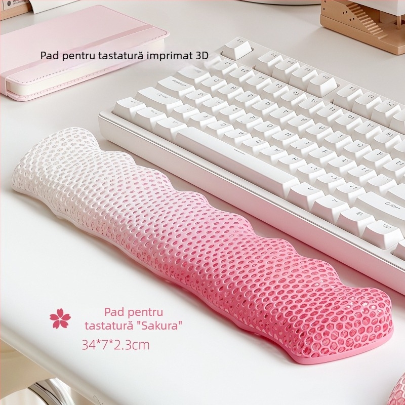 Pad de încheietură pentru tastatură mecanică, imprimat 3D (model 1, 28 g, lansare 2025)