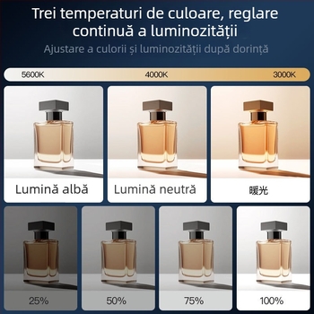 Mini studio foto cu folie PP ecologică și LED, model Zc-dysy-04, 40×40×40 cm, 730 g