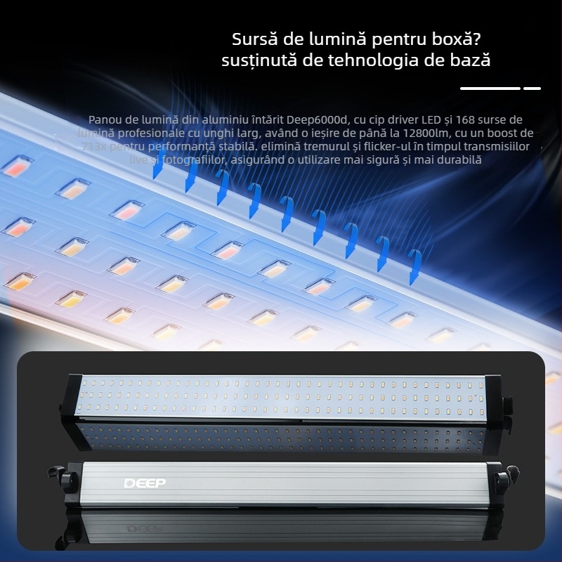 Kit foto, marca Dep, model DEEP60*60*60, iluminare LED cu softbox pentru studio, certificat BSTDG1601675631EC-1