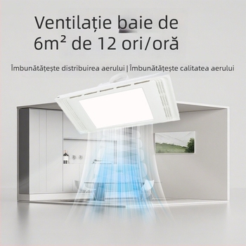 Ventilator de ventilație încorporat în tavan, DX-H600-17, 220V, 64W, iluminare silențioasă, 2 în 1 ventilație
