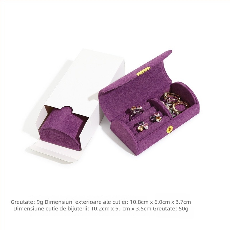 Cutie arcuită pentru bijuterii cu mărgele – mini-cutie de depozitare portabilă, model Hmy005, stil industrial