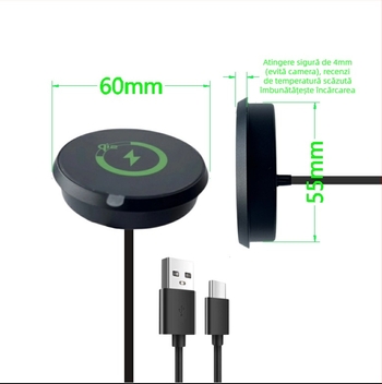 Încărcător wireless magnetic încorporat Qi2.2-25W, certificat Qi, PD protocol, încărcare magnetică, 25W max, model SX-25W-QR02