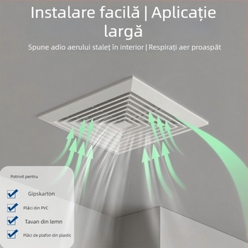 Ventilator de ventilație conductat pentru bucătărie și baie, montaj în tavan suspendat, 220V, 40W