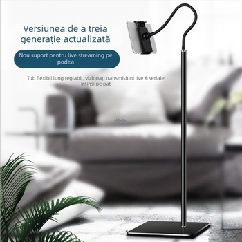 Suport metalic pentru telefon și tabletă, universal, pentru montaj pe birou sau podea, reglabil, cu susținere solidă
